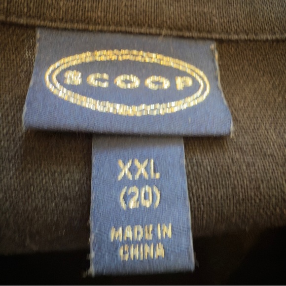 Scoop 2 piece set- shorts/long sleeve button down Women’s Size 20 - linen Blend - Picture 7 of 8